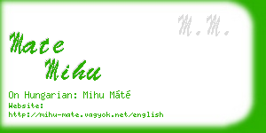 mate mihu business card