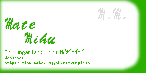 mate mihu business card